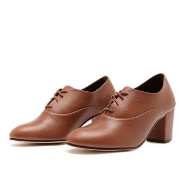 American Apparel  High Heel Bobby Leather Lace-Up - Picture 1 of 13